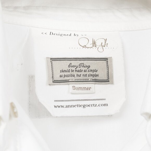 Annette Gortz SS/12 White Oversized Cotton Buttoned Shirt - Picture 8 of 9